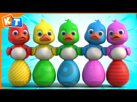 Colorful Ducks Adventure! 🦆 Hitting Eggs & Flying Ducks | Fun Kids Song 🎶