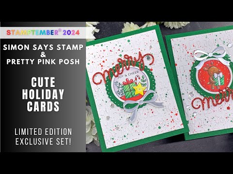 STAMPTEMBER Pretty Pink Posh | Holiday Cards