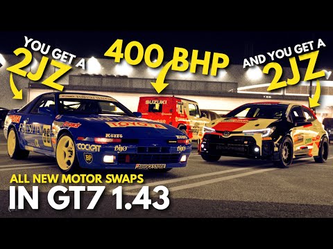 All 5 New Engine Swaps in GT7 1.43 | Part 7 | Gran Turismo 7 February Update | Motor Swaps