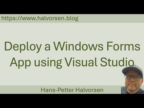 Deploy a Windows Forms App using Visual Studio