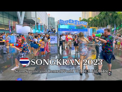 [4K] 🇹🇭 SONGKRAN 2023 - Siam Square and CentralWorld Bangkok