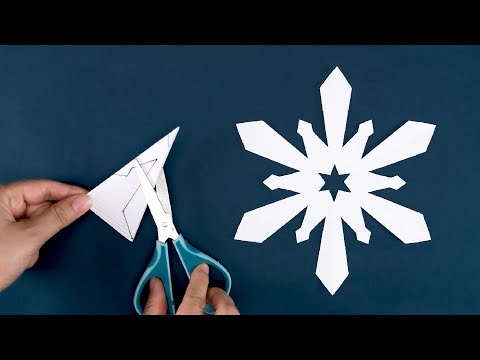 Super Easy Snowflake in 2 minutes - Christmas Craft - Paper Snowflakes #41