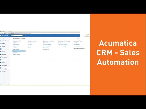 Acumatica CRM - Sales Automation