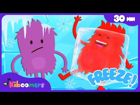 Freeze Dance, Sharks, Frogs & More  | 30+ mins Dance Party Compilation | The Kiboomers Kids Songs