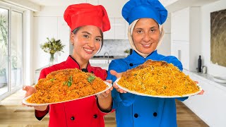 تحدي الطبخ مع سارة و امها !! 👩🏽‍🍳