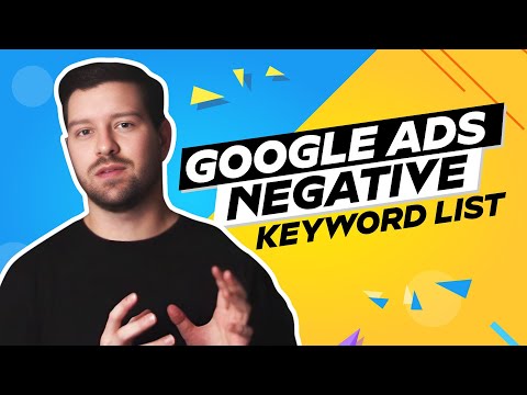 Google Ads Negative Keyword List