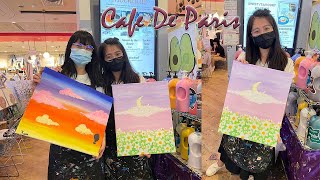 新加坡乌节路咖啡厅绘画体验 Art Jamming at Cafe De Paris aka Xuan's belated birthday present! #0225