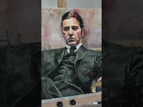 Michael Corleone Realism Oil Painting from the Godfather