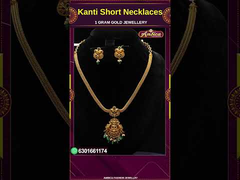 #Shorts Kanti Short Necklace Collection1 gram gold jewellery