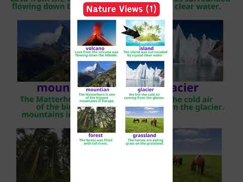 Nature Views (1): volcano, island, mountain, glacier, forest, grassland