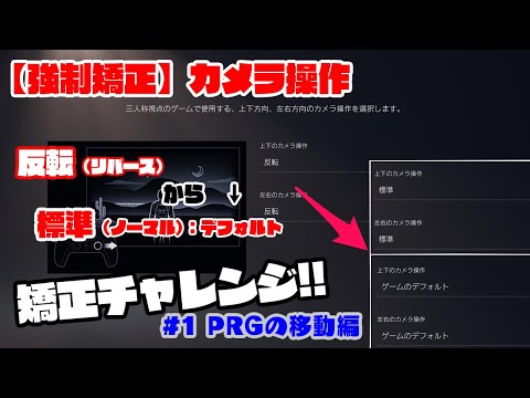 【強制矯正】カメラ操作「反転」→「標準」　矯正チャレンジ #1 RPGの移動編