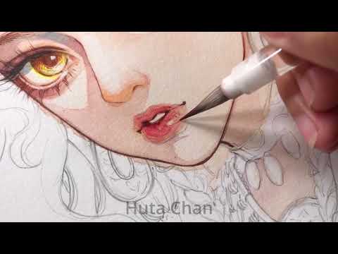 Draw Cat Goddess from Anime Style to Semi Realistic | Huta Chan