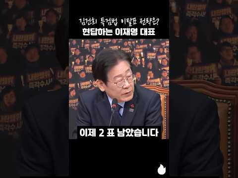 김건희 특검법 이탈표 전략은? 현답하는 이재명 대표 #이재명 #김건희특검법 #이탈표