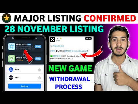 Major Airdrop listing date confirmed | Major maze new game | Major new update today