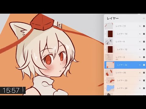 【ワンドロ配信】犬走椛/東方projectを描く。