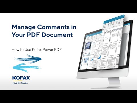 How to Manage and Review Comments in a PDF Document in Kofax Power PDF