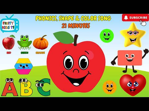 ABC & Shape Song for Kids | Fun Phonics & Colors Learning! | Nursery Rhymes for kindergarten 🎶