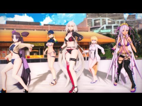 【Fate/MMD】 一騎当千 【ジャンヌ & ジャンヌオルタ & 牛若丸 & BBペレちゃん & 謎のヒロインXX】