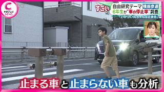 【自由研究テーマは車の停止率】　小学6年生が自由研究で“車の停止率”調査　調査した車の反則金の合計は…!？