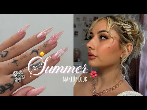 ❀TUTORIAL para ARRASAR en VERANO🌸full face makeup y peinado☀️