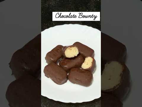 Chocolate Bounty #homemade #easyrecipe #dessert #tastyrecipe #chocolate #चॉकलेट #shorts