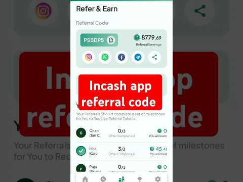 Incash App Refer Code | Incash App Referral Code | In Cash App Referral Code 2024