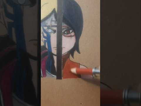 Boruto x Sarada Drawing End #shorts #borutonarutonextgeneration #animedrawing #anime #boruto #sarada