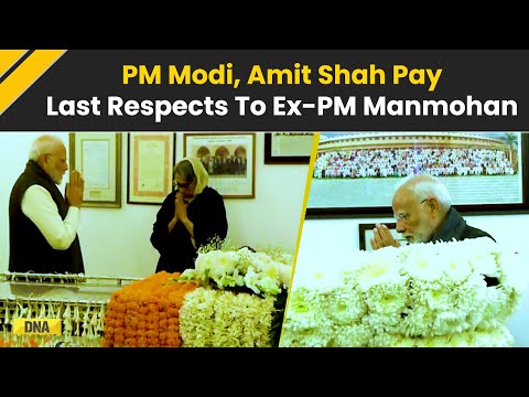 Manmohan Singh Death: PM Modi And HM Amit Shah Honor Ex-PM Manmohan Singh At His Delhi Residence