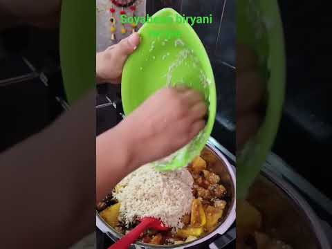 #soyabean biryani recipe #viral video #trending video #food #veg #biryani #soyabean #khana