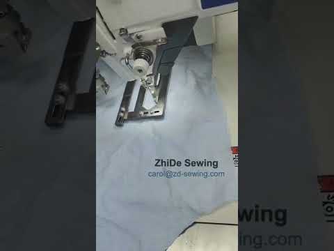 Sewn with our automatic machine--sleeve placket with cross pattern top stitching #ProfessionalSewing