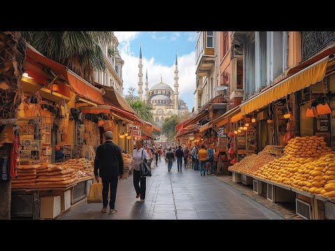 Istanbul Breathtaking Street Views, Natural Sounds & Top Attractions