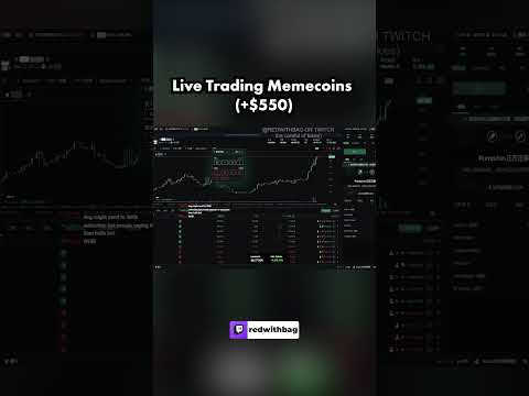 I Made $550 Trading Memecoins Live!