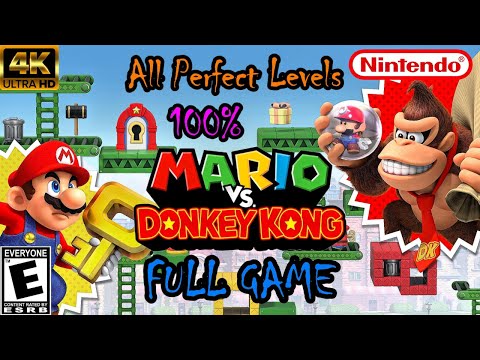 Mario vs. Donkey Kong (2024) - 100% Full Playthrough (All Perfect Levels, No Deaths)