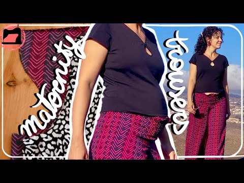 How to sew shirred trousers for maternity.