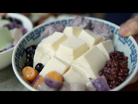 「牛奶豆腐冰」製作簡單又好吃 | 熱得快炸了？那就來碗涼爽彈嫩的牛奶豆腐冰吧～～三種口味來哪碗呀😜| Milk Tofu Ice｜元气八眉菌