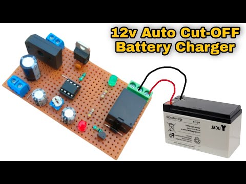 How To Make A Automatic Cut Off 12v Battery Charger ||With Low And Full Indicator ||With 555 IC.