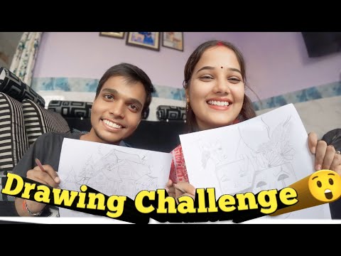 Drawing Challenge With 😂 Brother Vs Sister