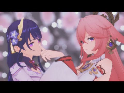 [MMD/Genshin Impact] Raiden Ei & Yae Miko - アイデンティティ