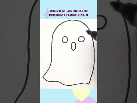 HOW TO DRAW THE EASIEST GHOST EVER FOR HALLOWEEN |  #drawingtutorial #halloweenpainting