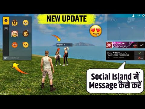 Social Island Free Fire Message Kaise Kare | social island me chat kaise kare