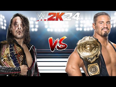 WWE 2K24 SHINSUKE NAKAMURA VS. BRON BREAKKER CHAMPION VS. CHAMPION MATCH!