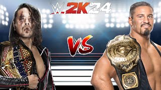 WWE 2K24 SHINSUKE NAKAMURA VS. BRON BREAKKER CHAMPION VS. CHAMPION MATCH!