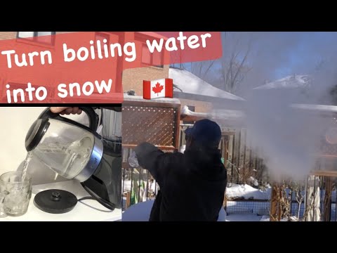 Testing... Boiling water turns into snow ...how?