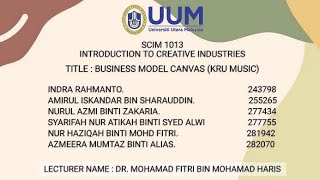 KRU MUSIC STUDIOS - Business Model Canvas