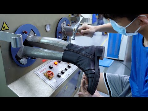 From Factory to Fashion: The Intricate Process of Short Boots Production.