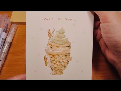 抹茶冰淇淋鯛魚燒-簡易步驟🍦 #shorts