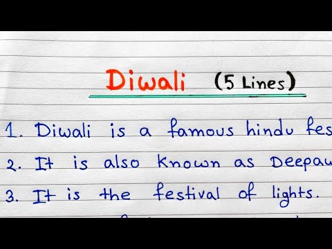 5 line Diwali essay in English easy | Essay on Diwali in English easy | Happy Diwali essay writing