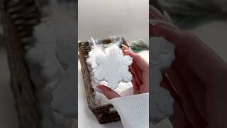 Snowflake soap bars ❄️🧼 #christmas #giftideas #shorts #asmr #soapcutting #soap #holidayseason #home