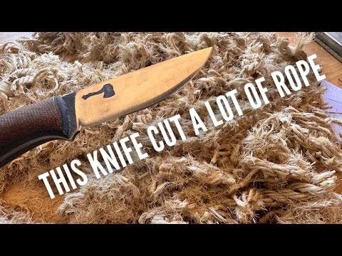 This knife cut a lot of rope (CPM 10V)