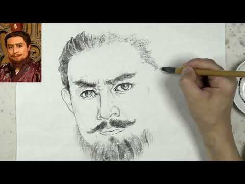 画出造型生动和笔墨俱佳的中国水墨人物画中国书画教学Chinese painting video